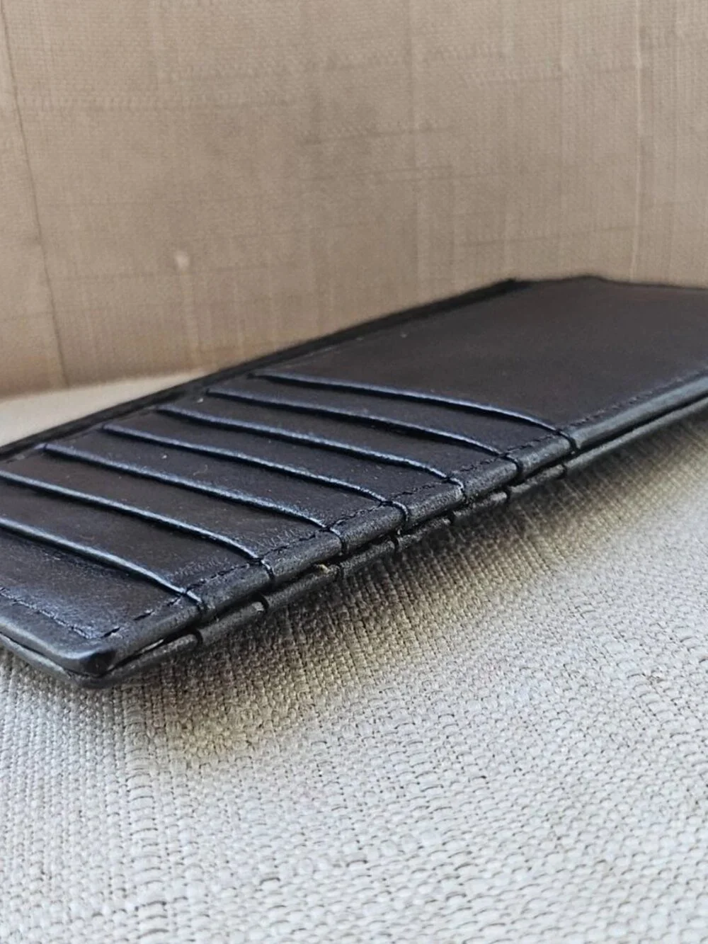 Leather Long Wallet Unisex Card Holder Blak Genuine Leather Handmade Clutch